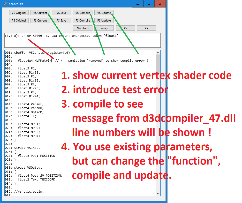 Image of Federgraph Shader Edit Form with shader code in editor